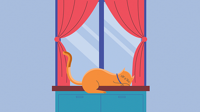 Cat Sleeping Peacefully Lottie Animation animation cat cat animation cat illustration cat motion design cats design illustration lottie animation lottie files motion graphics sleeping sleeping animation ui ux