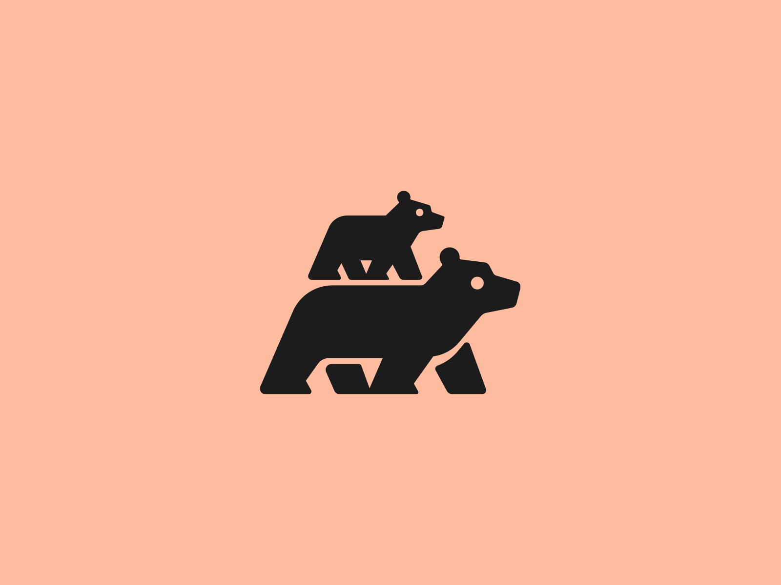 Bears logo animal bear brand branding design elegant graphic design logo logo design logo designer logodesign logodesigner logotype minimalism minimalistic modern wild