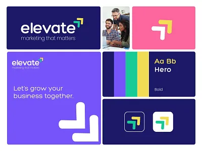 Logo Design: Elevate Marketing abstract logo brand identity branding business logo colorful logo creative logo gradient logo icon identity logo logo collection logo designer logodesign logotype minimalist logo modern logos professional logo typography unique logo vector