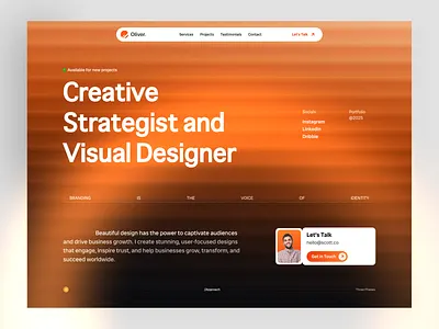 Designer Portfolio Website Header designer graphic design header hero personal portfolio personal portfolio website trendy ui uiux web web design web designer web ui website design website header