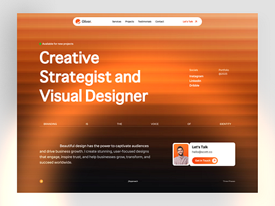 Designer Portfolio Website Header designer graphic design header hero personal portfolio personal portfolio website trendy ui uiux web web design web designer web ui website design website header