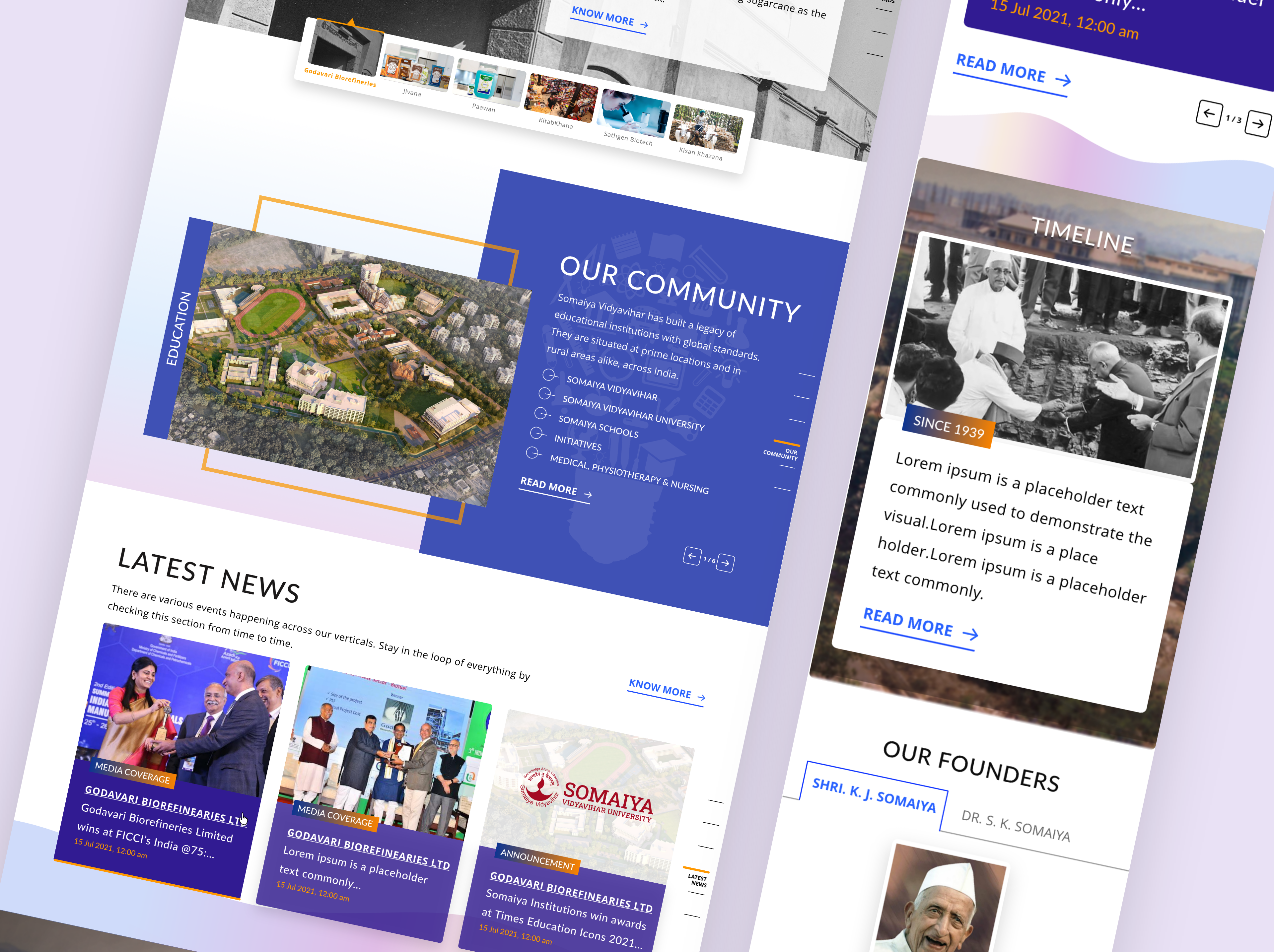 Somaiya – Business Vertical Website Design business vertical mobile responsive uiux design website branding