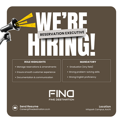 Hiring Post branding graphic design