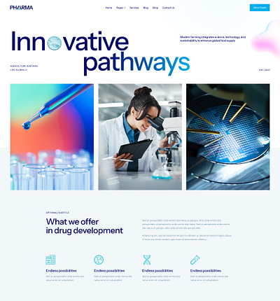 Pharma - Laboratory & Science Research WordPress Theme blog design illustration ui web design webdesign wordpress wordpress design wordpress theme wordpress themes
