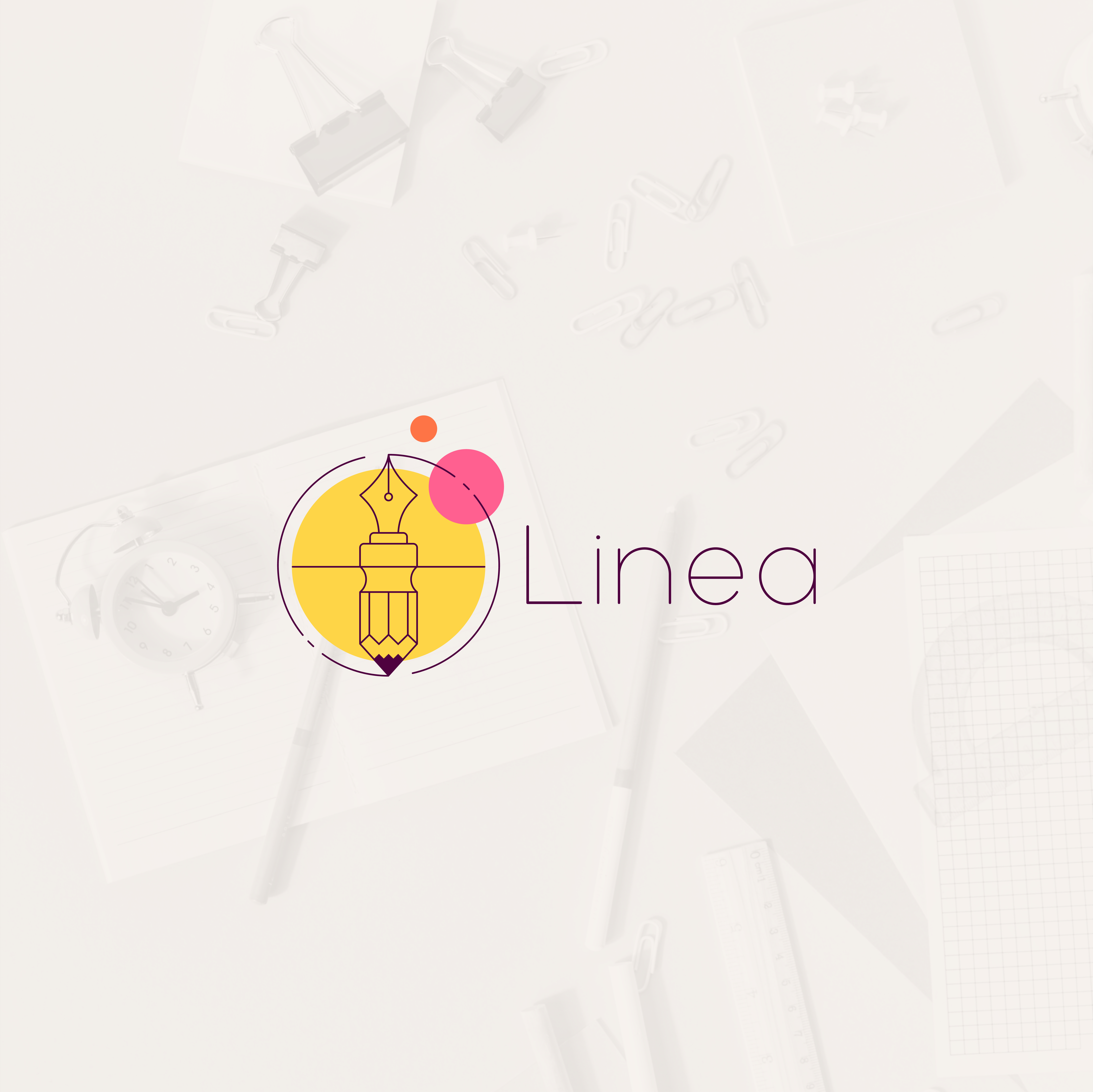 Minimalist Pencil with Pen Logo Concept - Linea amazing logo brand style guide branding creative flat design identity line logo minimalist icon minimalist lgoo minimalist logo modern modern logo pencil logo stationary design logo stationary logo unique logo