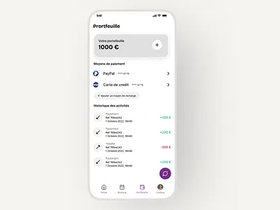 Wallet Ui design booking minimalistic modern ui design uiux ux design wallet