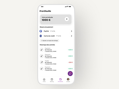 Wallet Ui design booking minimalistic modern ui design uiux ux design wallet