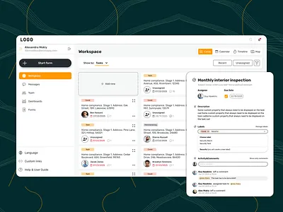 All-in-One Inspection Management Platform all in one platform analytics dashboard b2b saas data visualization enterprise dashboard field operations inspection management management system productivity tools quality control ui ux web app ui