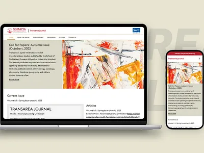 Transarea Journal – Web Portal Design uiux design webportal