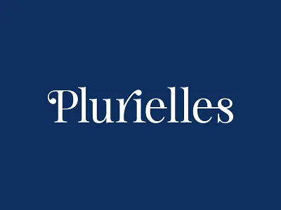 Plurielles design lettering lettermark logo serif text based logo text design typo typogaphy wordmark