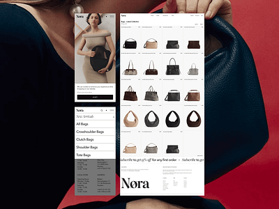 Nøra — Catalogue E-commerce Website Design businesswebsite catalogue cataloguedesing e commerce mobilefilters shopify visualdesign webcatalogue webdesign