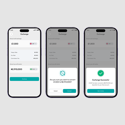 Exchange money convert money exchange money mobile app ui design uiux
