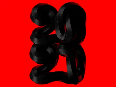2021: Liquid Form - 3D Render 2021 2021bold 3d 3d abstract art 3d art 3d art work 3d design 3d model 3d modeling 3d render 3d rendering black black numbers design dynamic numbers red styled numbers styling