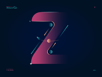Z - 36daysoftype 2022 36daysoftype creative gradient graphic design illustration illustrations planet type design typography z