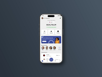 PINPOINT - Fintech Mobile App Homepage fintech mobile app product design ui