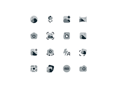 Neaticons Camera, Image Icons - Bulk Style branding camera design focus hdr icon icon pack iconography icons illustration image iso minimal icon modern neaticons panorama portrait shutter ui