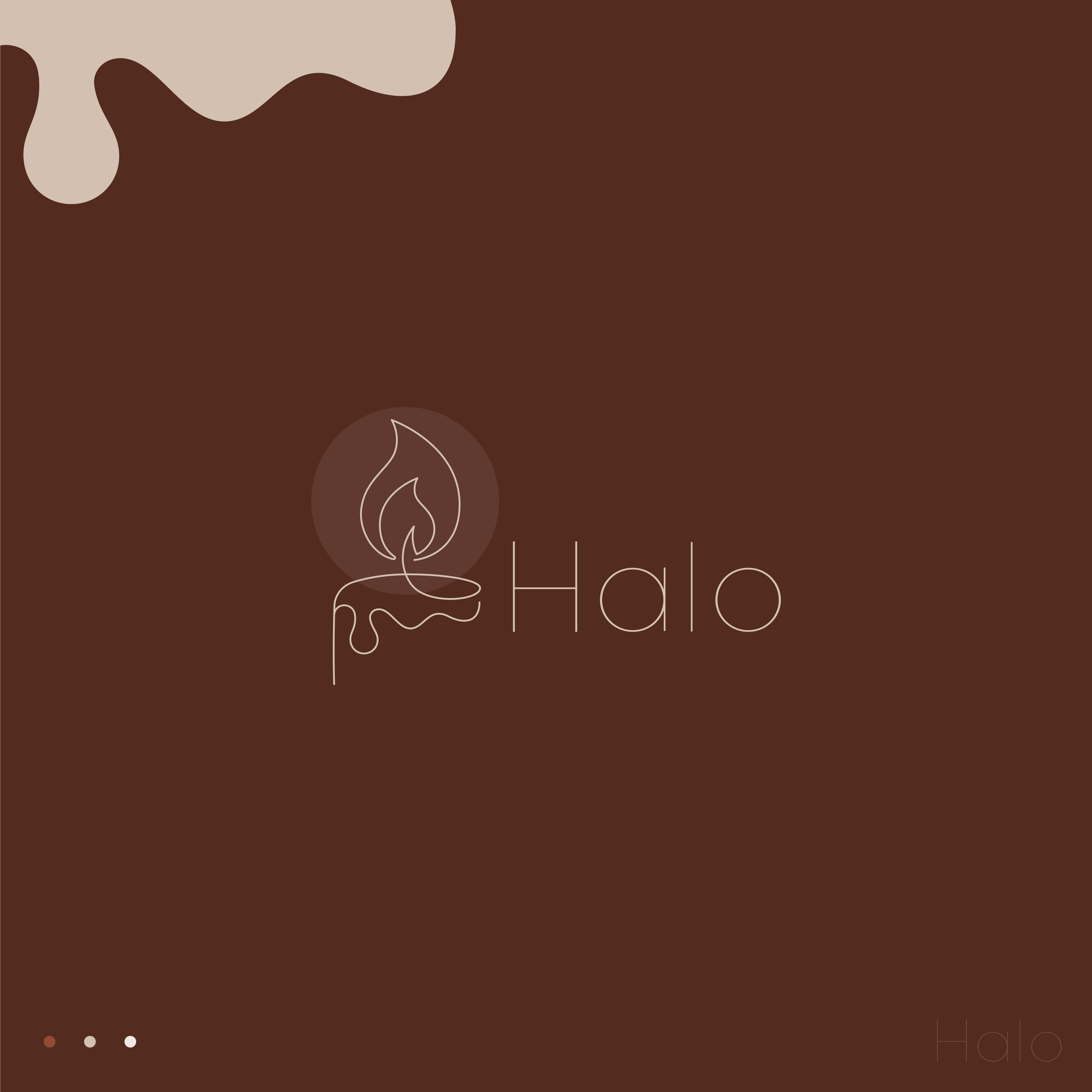 Premium Line art Candel Logo Concept - HALO abstract candle bold color brand style guide branding continuous line design elegent flame gradients graphics design line logo logo logo design logo idea luxury candles minimal timeless typography