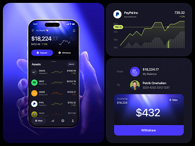 Fintech | Stock Trading App | Investment | App Design | Mobile app design app interface application design financial fintech fintech app fintech design fintech mobile app investment investment platform mobile mobile app design mobile application design mobile design mobile interface modern design product design stock trading stock trading app ui ux