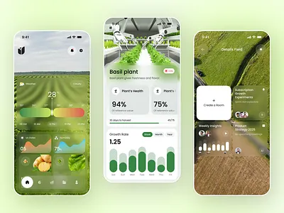 AI Powered Agriculture App Design adaptive agriculture agriculture mobile app crop farming farming app design management mobile app monitoring app responsive smart farming weather
