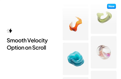 Marquee Smooth Velocity Option on Scroll 3d ai animation branding carousel elementor fast graphic design logo marquee motion graphics options pixfort scroll settings speed theme ui ux wordpress
