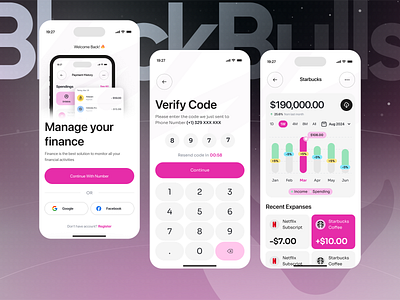 crypto currency wallet mobile ui design blockchain clean crypto portfolio crypto wallet cryptocurrency cryptocurrency app digital wallet finance minimal mobile mobile app modern ui wallet app