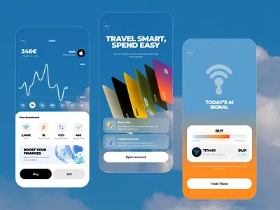 Investment App 3d app bank branding card illustration investment iphone ui user experience user interface