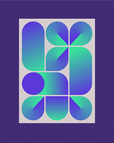 Shapes, Gradients & Noise gradient graphic design green noise poster shape ui