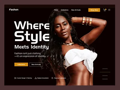 Personal Website Design for Fashon artistic design beautiful best black women designer development elegent fantastic design fashion figma model modern fashion design new simple today user interface web design website wireframe women