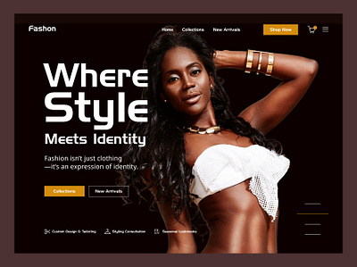 Personal Website Design for Fashon artistic design beautiful best black women designer development elegent fantastic design fashion figma model modern fashion design new simple today user interface web design website wireframe women