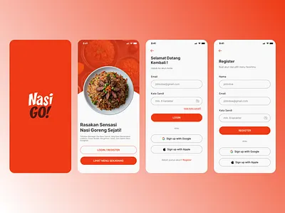 Login Page - Food Ordering App appdesign branding cleanui dribbble foodapp fooddelivery foodordering formdesign indonesianfood login minimalist mobileapp modernui onboarding productdesign register splashscreen ui uidesign ux