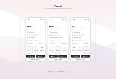 Paywall Design clean design gradient inspiration minimal minimalistic pastel paywall pricing subscription ui user experience ux