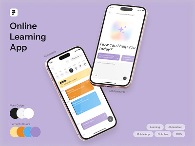 Student Study Companion App — AI assistant ai ai assistant ai tool calendar dashboard e learning help ios learning app lessons mobile app online learning scedule students tasks