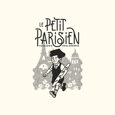 Bakery "Le Petit Parisien" branding graphic design logo vector