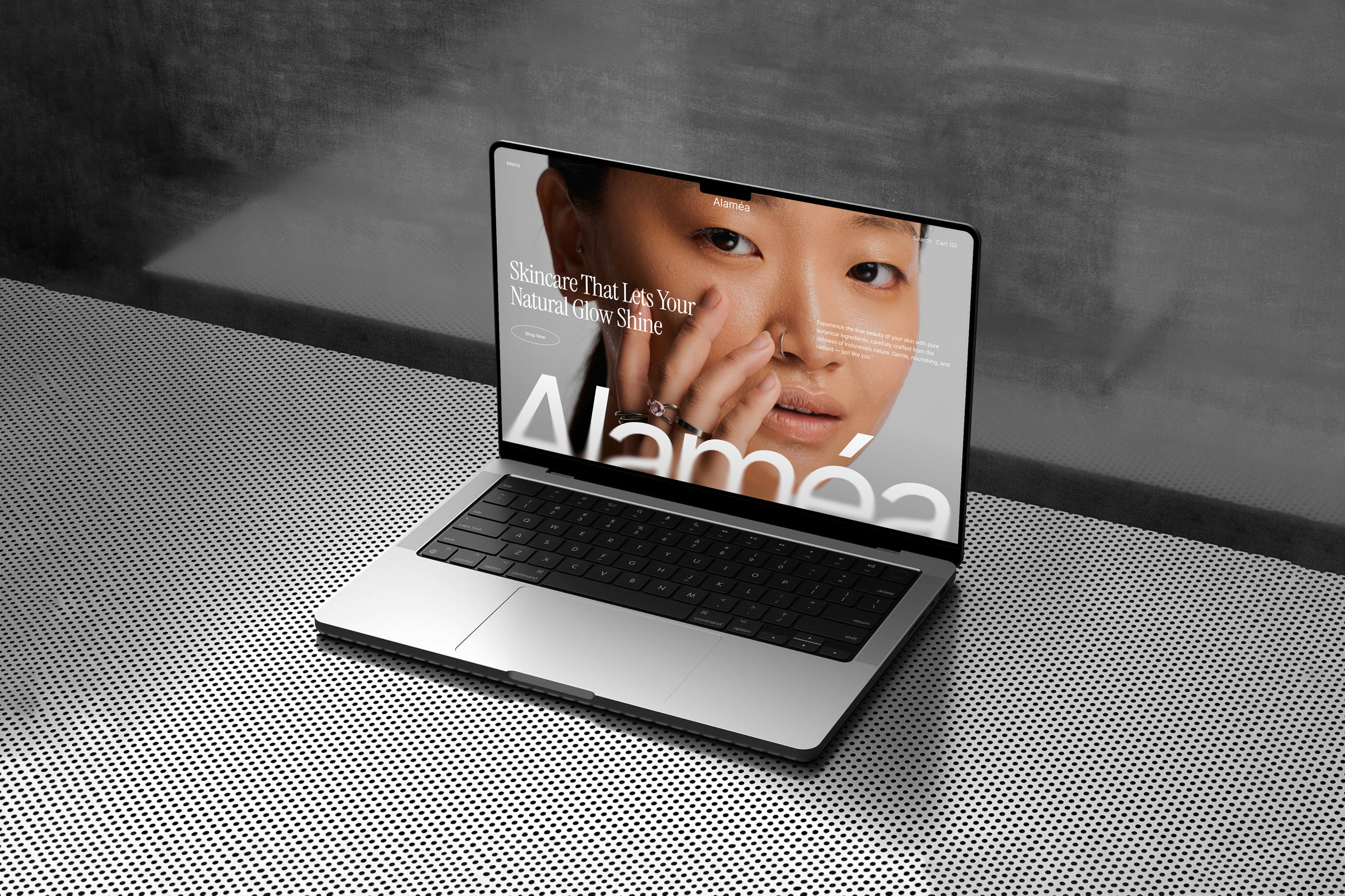 Alamea - Skincare Landing Page body care care cosmetics store face care framer iskhoirul anam makeup personal care producy page design shopify skin skincare treatment ui ui design web web design webflow website wordpress