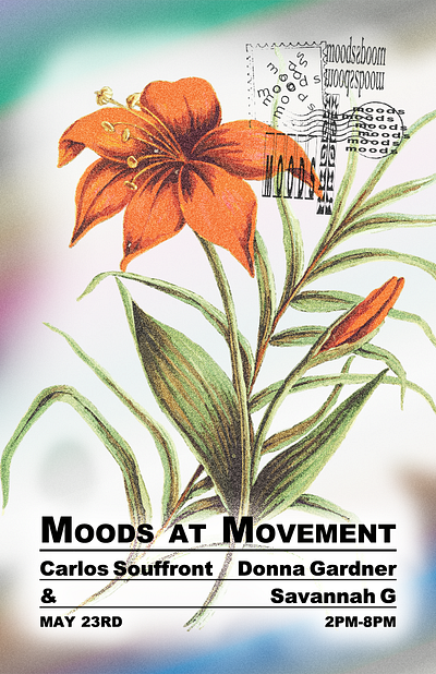Moods at Movement 25 banner digital art event event promotion flower fyler graphic art graphic design lilly music poster