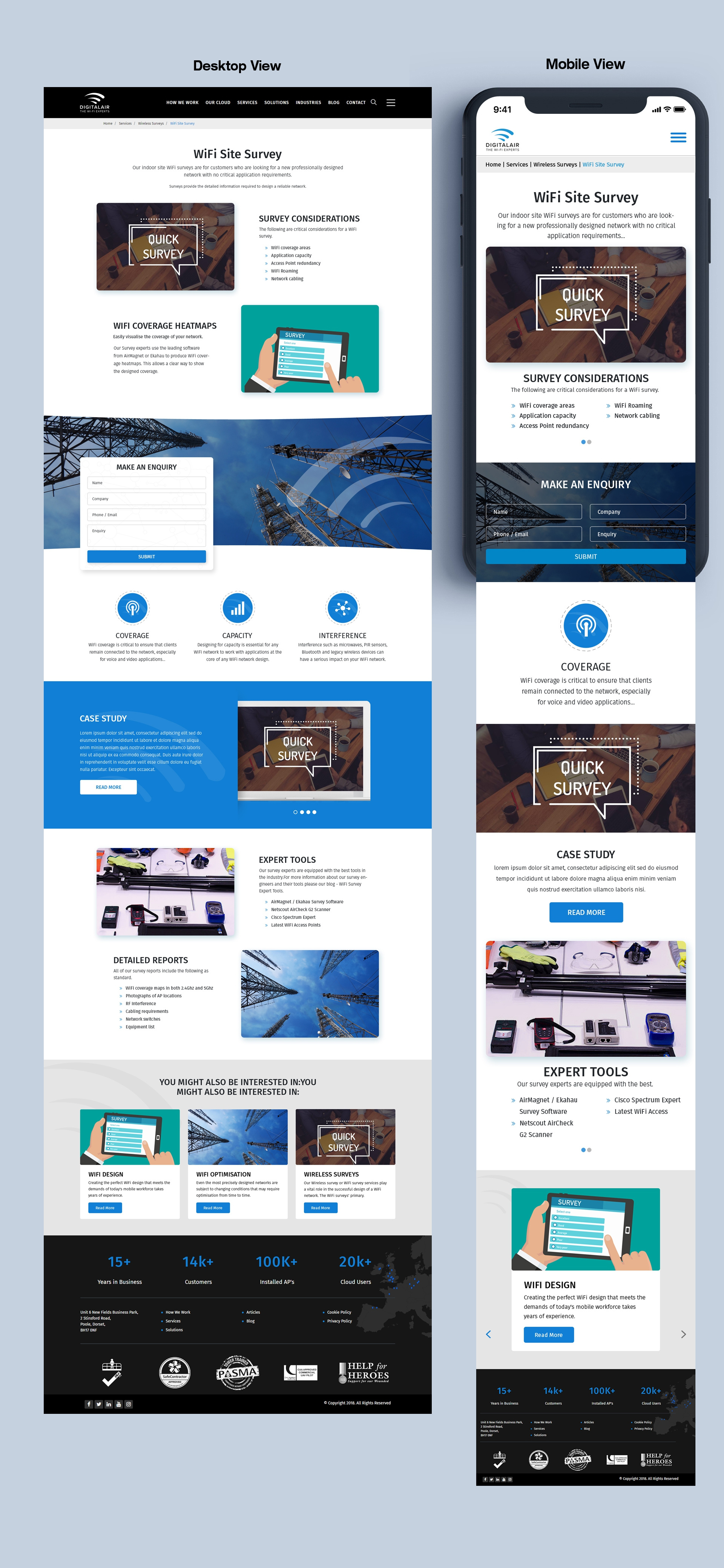 DigitalAir WiFi Coverage – Web & Mobile Design Showcase animation branding graphic design illustration ui ux