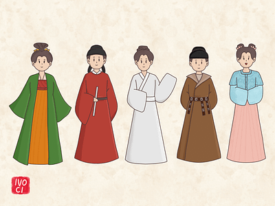 Chinese Hanfu Fashion OOTD - Tang Dynasty character design character illustrator chinese fashion comic illustration design digital art digital illustration fashion fashion design fashion illustration fashion illustrator