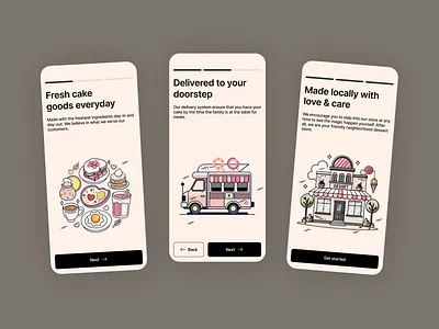Dessert Delivery App app delivery dessert graphic design mobile ui uiux