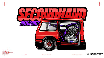 SECOND HAND AUTOPARTS animal autopart branding design garage graphic graphic design illustration logo motorcycle racing secondhand spareparts vector