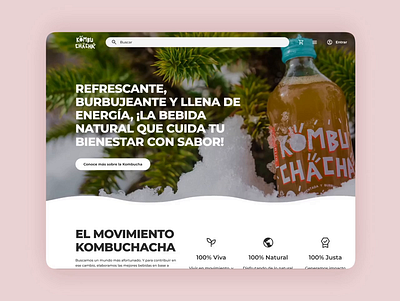 Study | Website for Kombucha Brand | UI animation graphic design landing page motion graphics ui