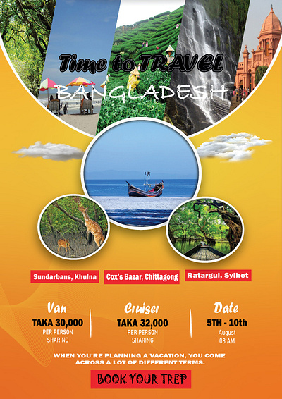 Flyer Design for Travel Agencies branding graphic design illustration photoshop travel typography