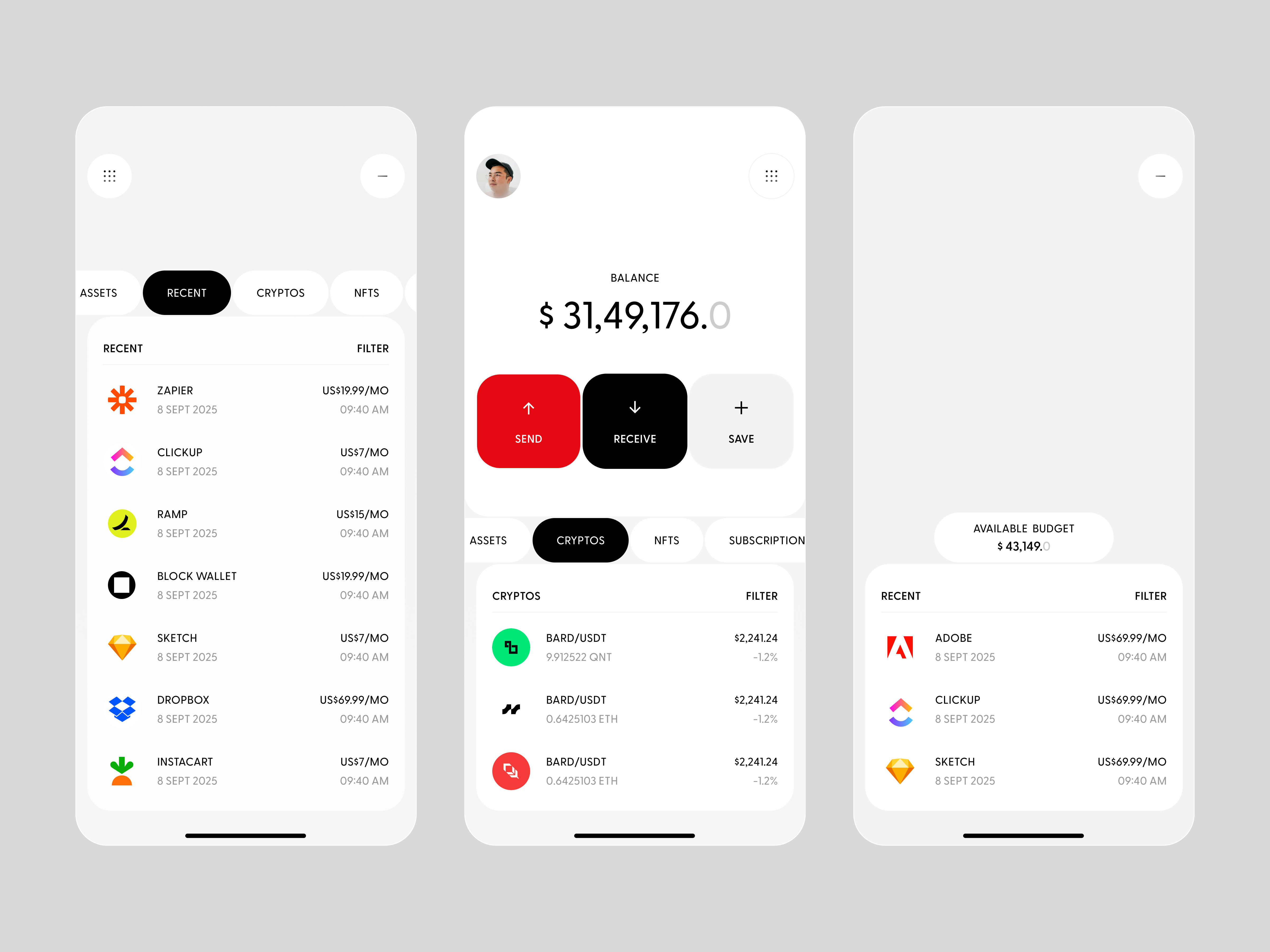 Example of Minimal Mobile App Design