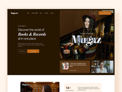 Website Design - Mugaz agency branding clean design education figma library logo minima project saas ui ux uxui web website
