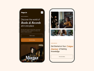 Mobile Web Design - Mugaz branding clean design education figma illustration library logo minimal read saas study ui ux uxui web website