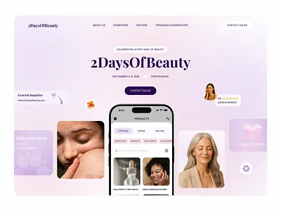 Design of an SEO-Oriented Website for a Beauty Event beauty industry design bold design brand identity clean design contemporary design creative design design trends elegant design event website innovative design interactive design landing landing page design marketing website minimal design modern design uidesign ux visual design website