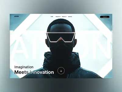 Aixion V2 Web Ui Landing Shot ai branding cyber cyberpunk design digital art graphic design illustration marketing photography tech ui ui design ux ux design web design