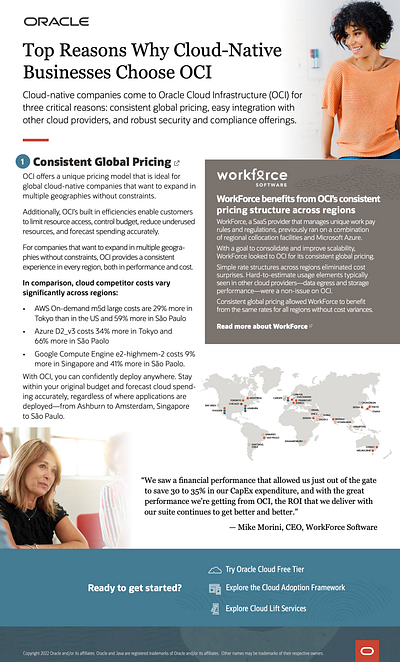 Oracle Cloud Infrastructure advertising graphic design visual design