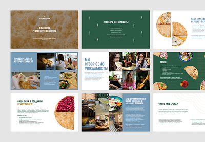 Pitch Deck – Чотири Чебуреки Prosecco Bar branding franchise graphic design pitch deck presentation typography