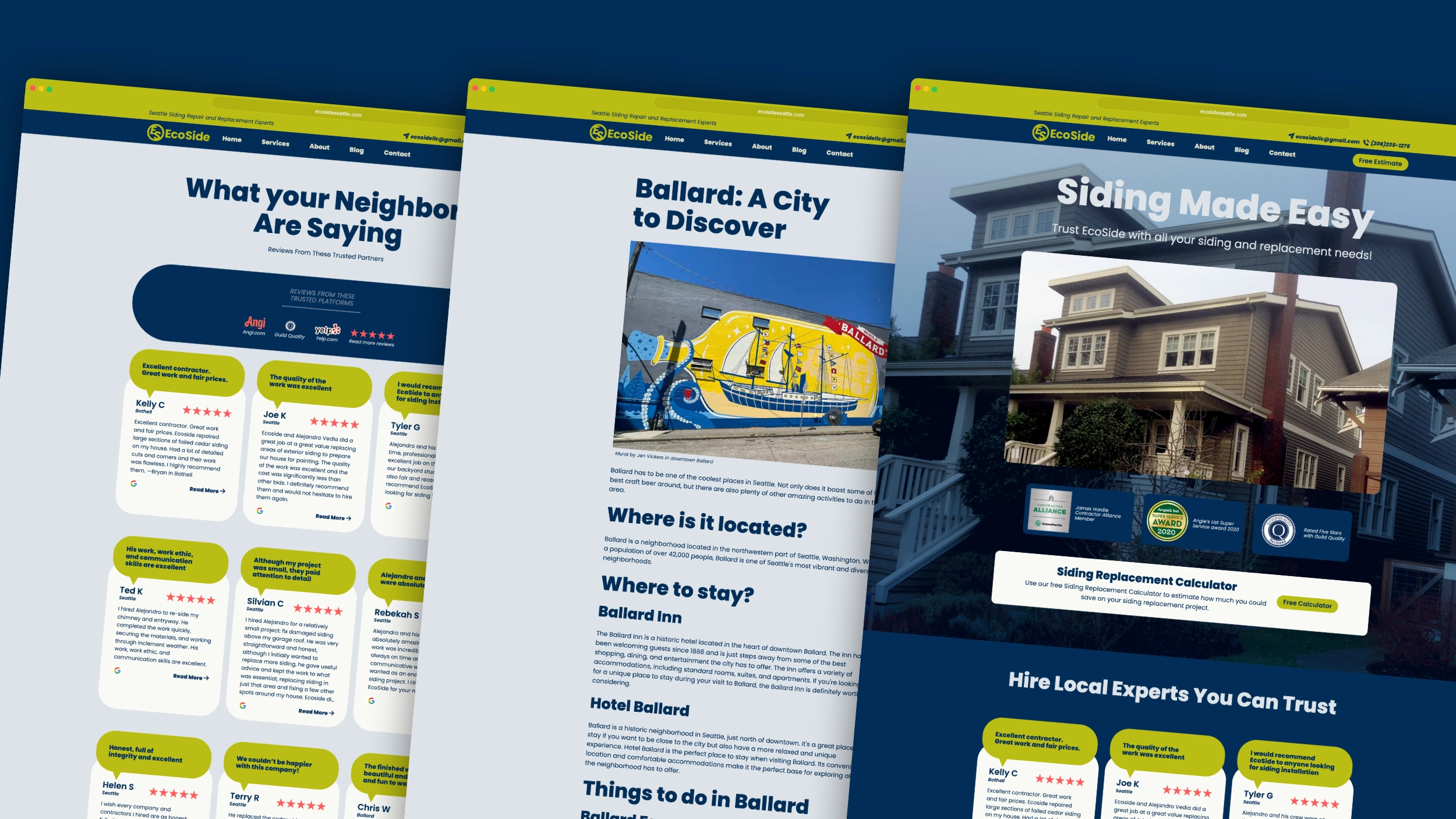 Ecoside Website Design & Build branding seo ux design web design wed development