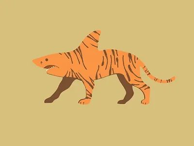 He's a Shiger animal illustration animals shark shiger tiger